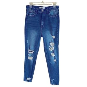 Flying Monkey Distressed Skinny Jeans | Size 29 | Stretch High-Rise Denim